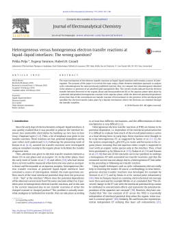Heterogeneous versus homogeneous electron transfer reactions at