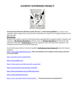 element superhero project