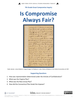 7th Grade Great Compromise Abridged Inquiry