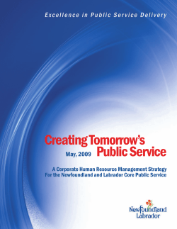 Creating Tomorrow`s Public Service&hellip; Excellence in Public Service