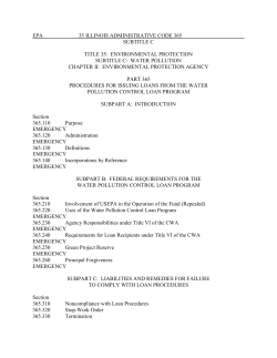 EPA 35 ILLINOIS ADMINISTRATIVE CODE 365 SUBTITLE C TITLE