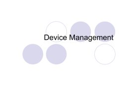 Device Management - FSU Computer Science