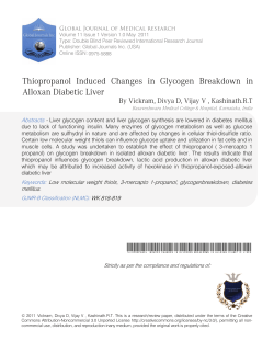 Thiopropanol Induced Changes in Glycogen Breakdown in Alloxan