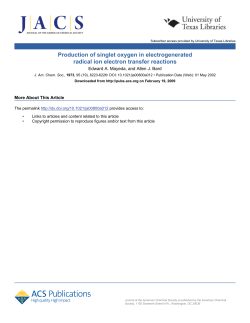 The Production of Singlet Oxygen in Electrogenerated Radical Ion