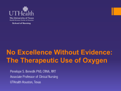 The Therapeutic Use of Oxygen