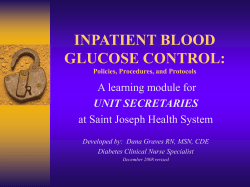 inpatient blood glucose control