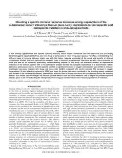 Mounting a specific immune response increases energy expenditure