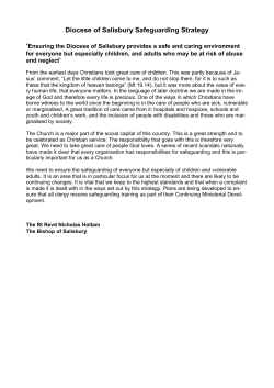 Diocese of Salisbury Safeguarding Strategy