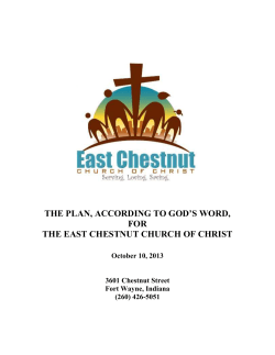 the plan, according to god`s word, for the east chestnut church of christ