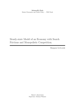 Steady-state Model of an Economy with Search Frictions and