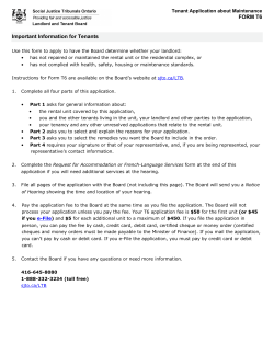 T6 Form - Social Justice Tribunals Ontario