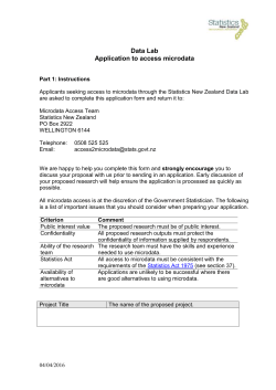 StatResearch: Expression of Interest