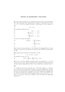 PHYSICS 234 HOMEWORK 3 SOLUTIONS Q1. First of all we