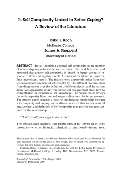 Is Self-Complexity Linked to Better Coping? A Review of