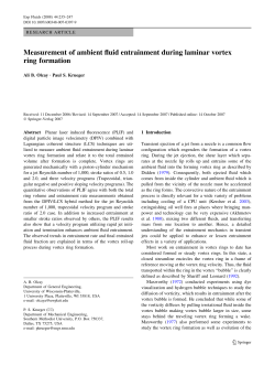 Measurement of ambient fluid entrainment during laminar vortex ring