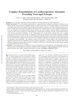 Complex Demodulation of Cardiorespiratory Dynamics Preceding