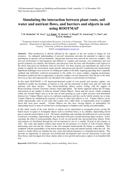 Simulating the interaction between plant roots, soil water