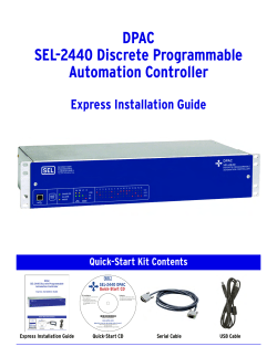 SEL-2440 DPAC Express Installation Guide