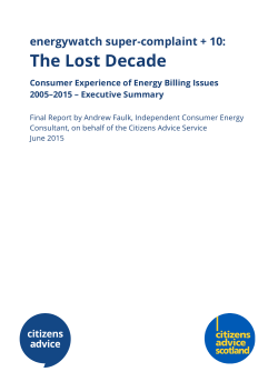 The Lost Decade - Citizens Advice