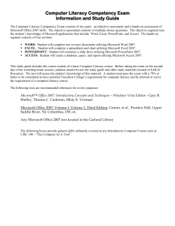 The Computer Literacy Competency Exam consists of two parts: an