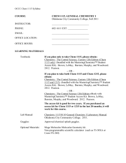 Chem 1115 syllabus