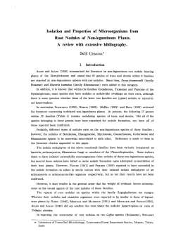 Isolation and Properties of Microorganisms from Root Nodules of