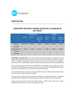 news release excelpoint delivers a strong 3q with 81.2% increase in