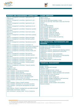 Policy and procedures checklist