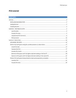 Perform PCA with genes being the variables/patients as observations