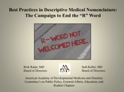 powerpoint here - American Academy of Developmental Medicine