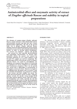 Antimicrobial effect and enzymatic activity of extract of