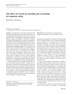 The effect of reward on orienting and reorienting in exogenous cuing
