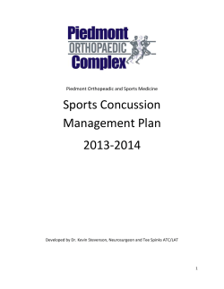 Piedmont Orthopedic Concussion Program