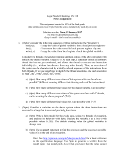 Logic Model Checking, CS 118 First Assignment 1. (16pts) Consider