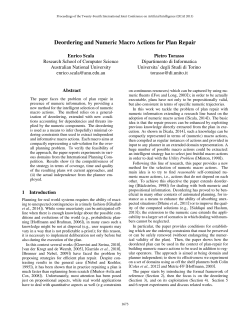 Deordering and Numeric Macro Actions for Plan Repair