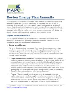 Review Energy Plan Annually
