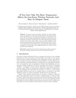 If You Can`t Take The Heat: Temperature Effects On Low