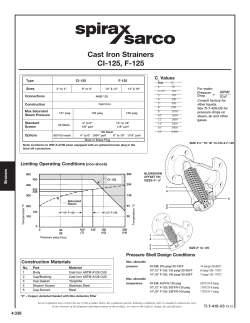 Cast Iron Strainers CI-125, F-125