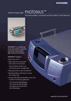 Intense Pulsed Light PHOTONIUS