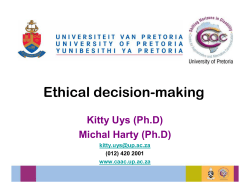 Ethical decision making