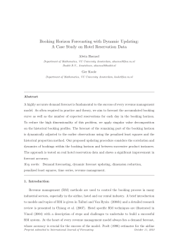 Booking Horizon Forecasting with Dynamic Updating: A Case Study
