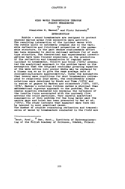 CHAPTER 19 WIND WAVES TRANSMISSION THROUGH