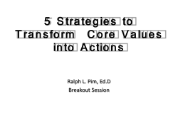 5 Strategies to Transform Core Values into Actions