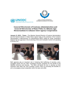 Signing of MoU to enhance Inter-agency Cooperation - SPCP 2012-16