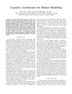 Cognitive Architecture for Mutual Modelling - Infoscience
