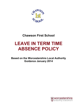 Leave in Term Time Absence Policy v3 updated