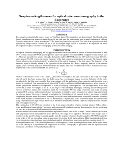 Swept-wavelength source for optical coherence