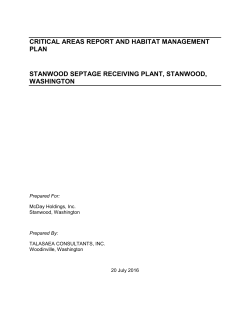 critical areas report and habitat management