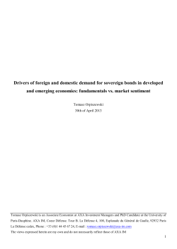 Drivers of foreign and domestic demand for sovereign bonds in