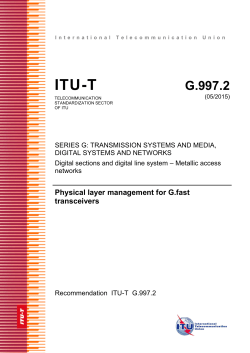 ITU-T Rec. G.997.2 (05/2015) Physical layer management for G.fast